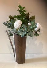 Load image into Gallery viewer, Wooden Vase with Silver Handle
