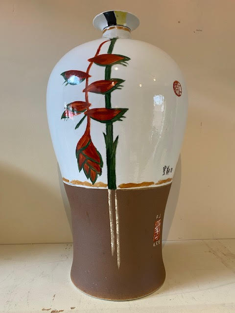 Oriente Heliconia Ceramic Pot