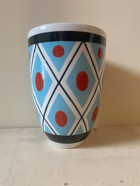 Geo Printed Ceramic Vase