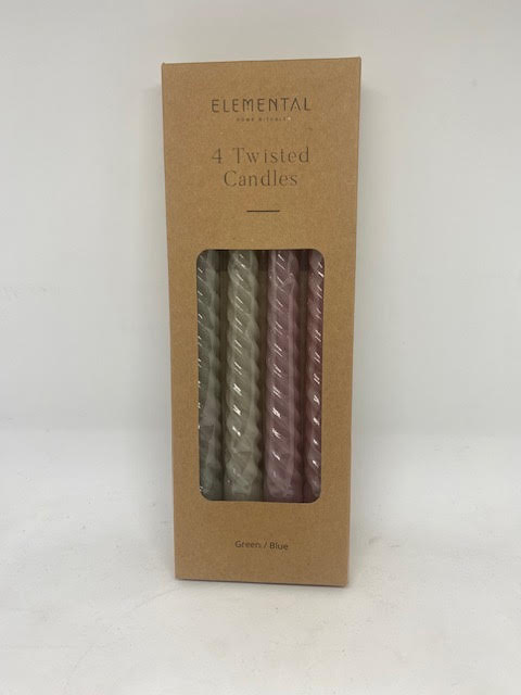 Pink and Grey Twisted Candles