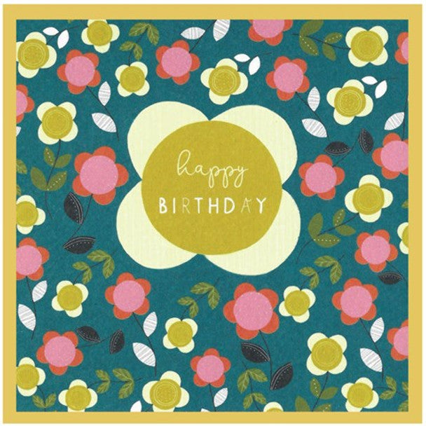 Floral Bloom Birthday Card – Inside Out Design