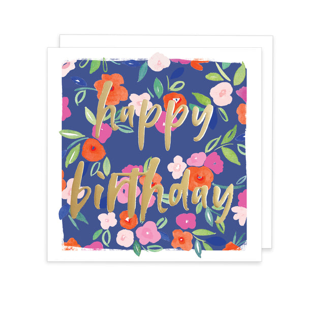 Floral Birthday Card – Inside Out Design