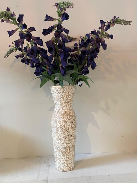 Wood Chip Effect Tall Vase