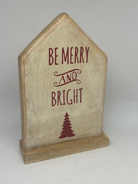 Wooden Merry & Bright Sign