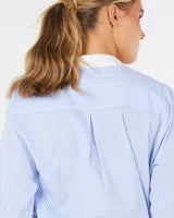 Load image into Gallery viewer, Betty Basics Heston Shirt - Blue Pinstripe
