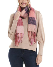 Load image into Gallery viewer, Kendall Scarf - Raspberry Check
