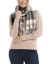 Load image into Gallery viewer, Kourtney Scarf - Black &amp; Camel Check
