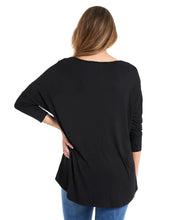 Load image into Gallery viewer, Betty Basics Milan 3/4 Sleeve Top - Black
