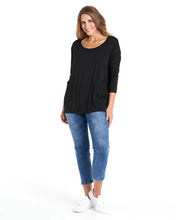 Load image into Gallery viewer, Betty Basics Milan 3/4 Sleeve Top - Black
